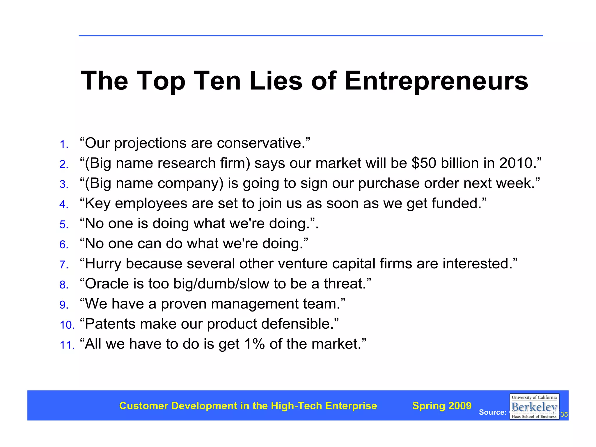 Customer Development 1: Introduction