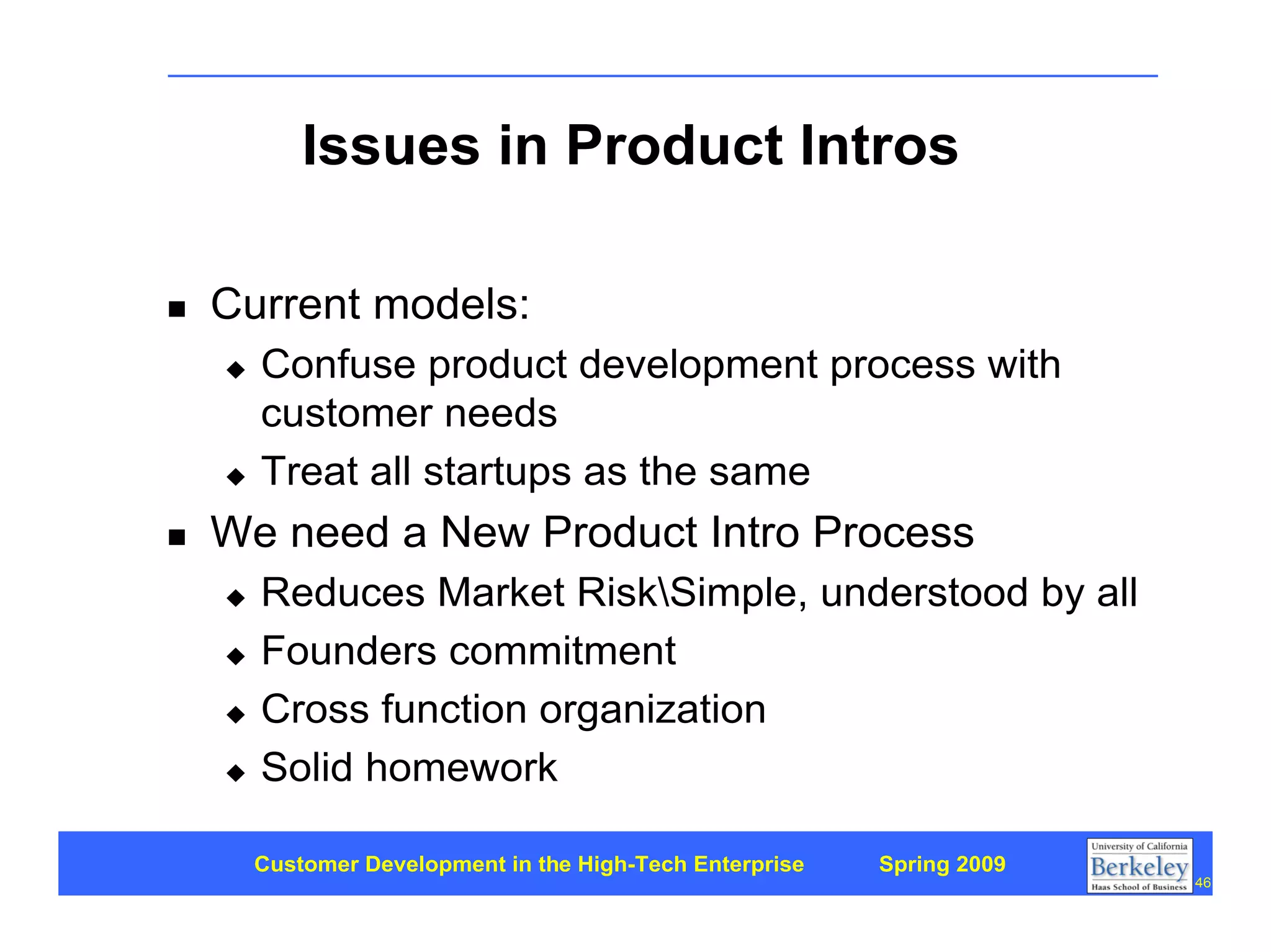 Customer Development 1: Introduction