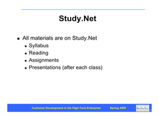 Customer Development 1: Introduction