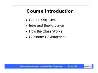 Customer Development 1: Introduction