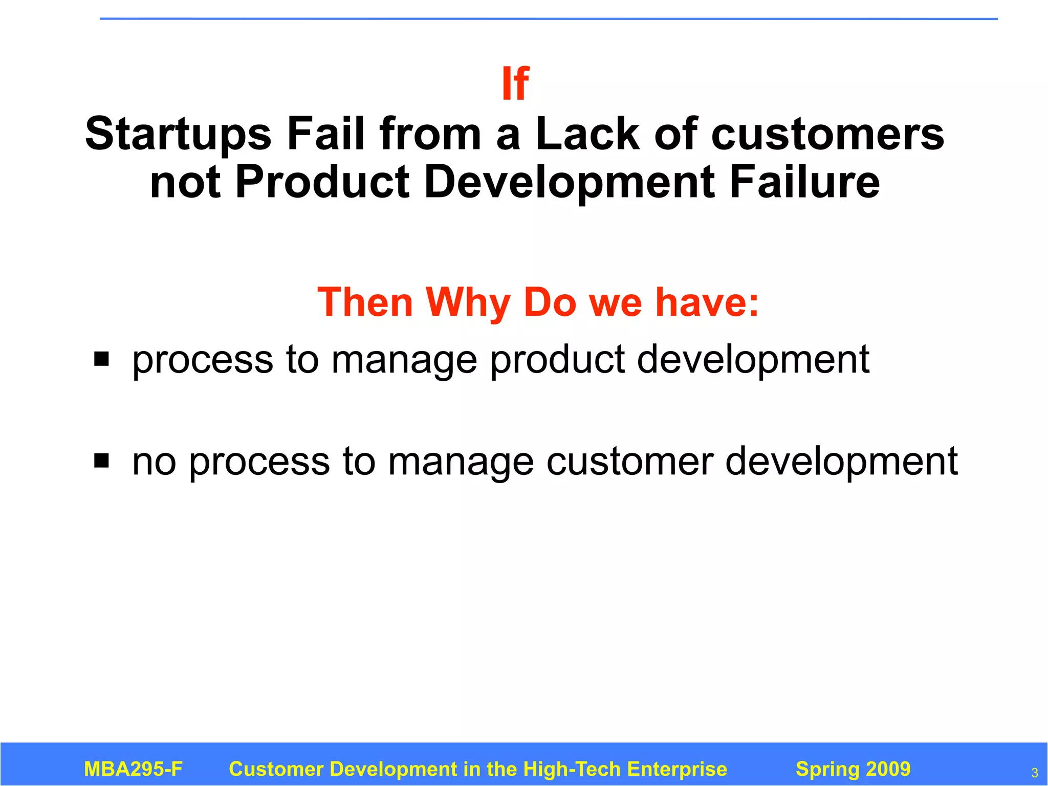 Customer Development 3: Introduction