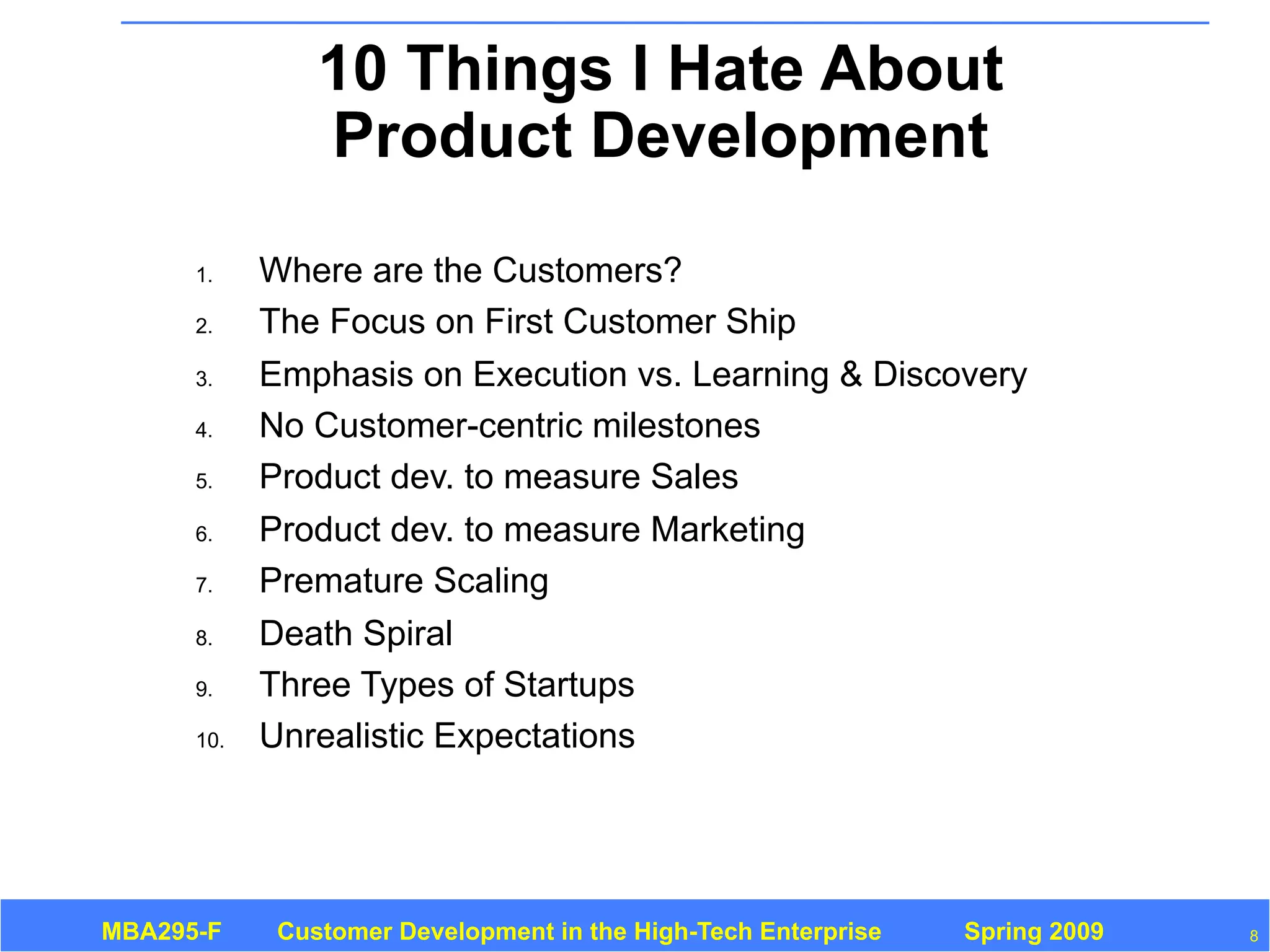 Customer Development 3: Introduction