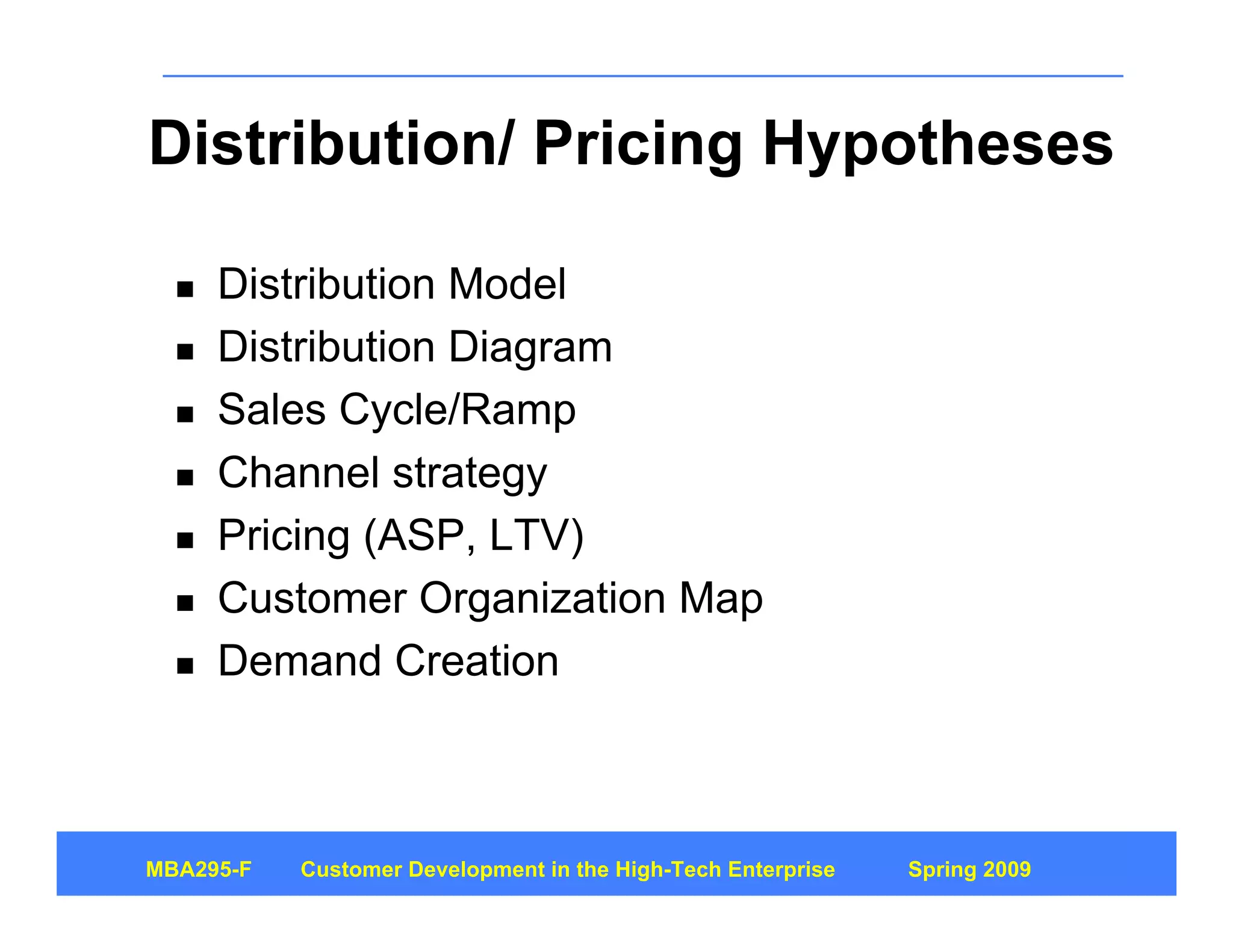 Customer Development 4: Customer Discovery Part 1