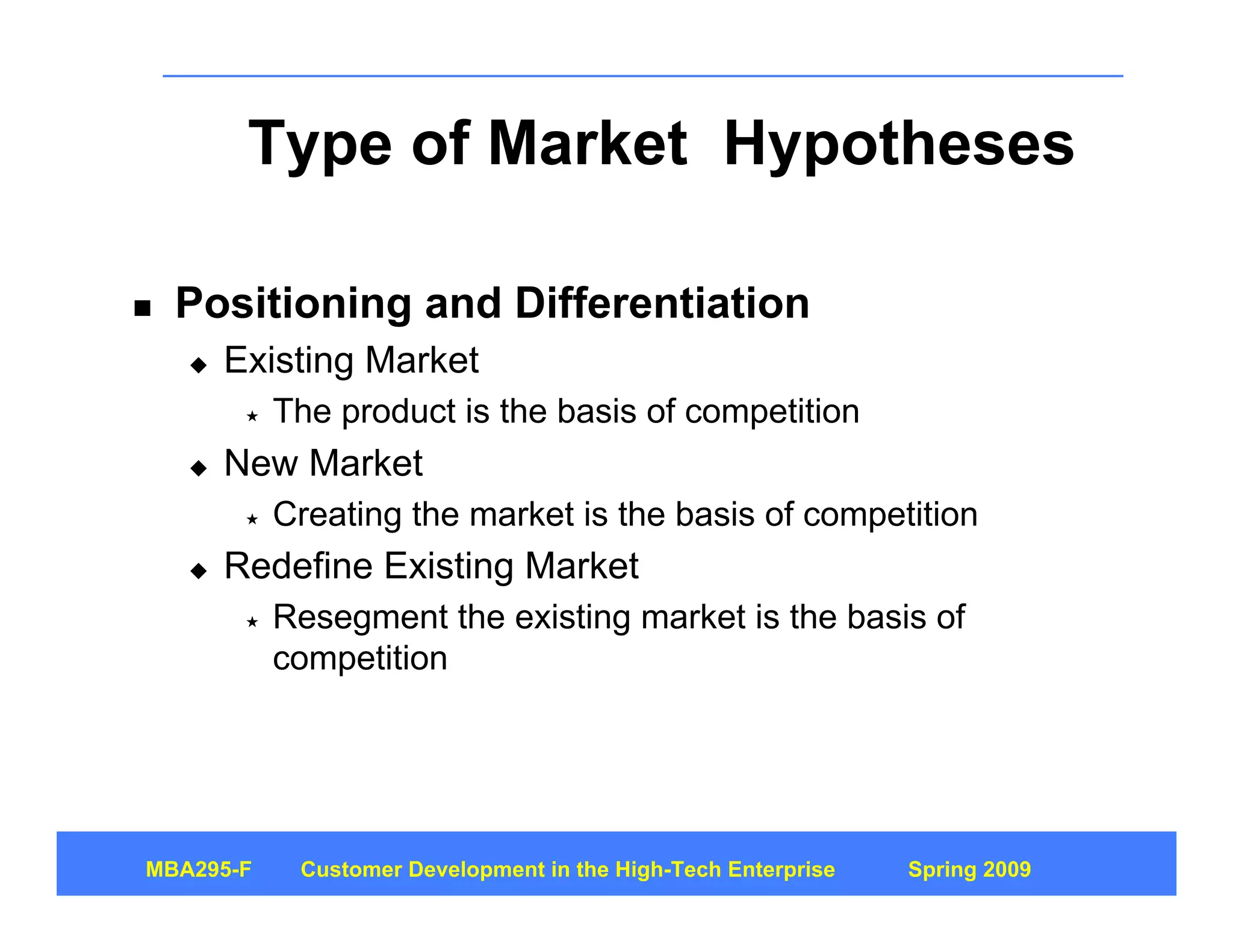 Customer Development 4: Customer Discovery Part 1