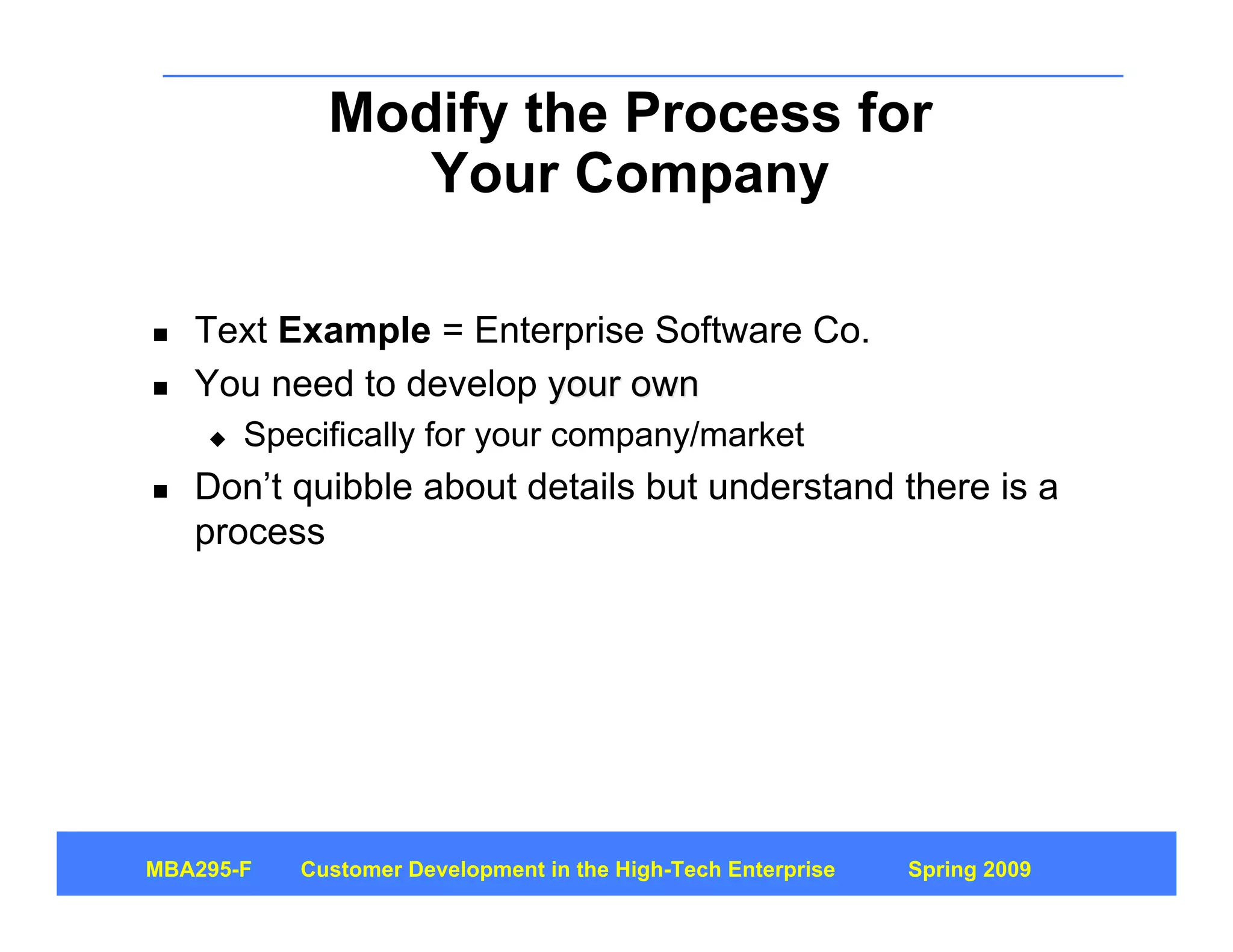 Customer Development 4: Customer Discovery Part 1