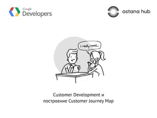 Customer Development и
построение Customer Journey Map
 