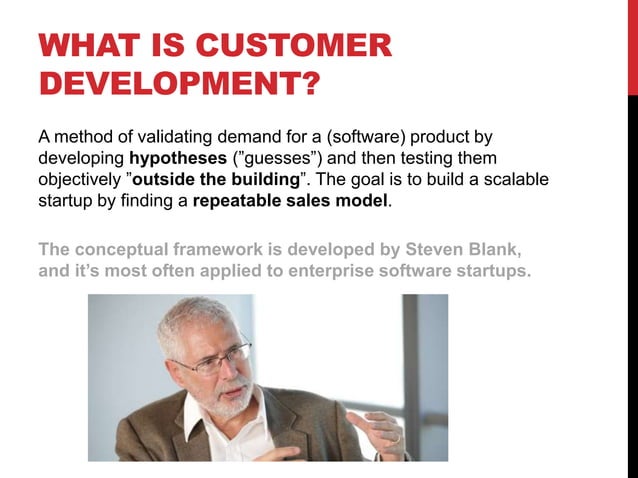 Lean Software Startup: Customer Development (lecture) | PPT