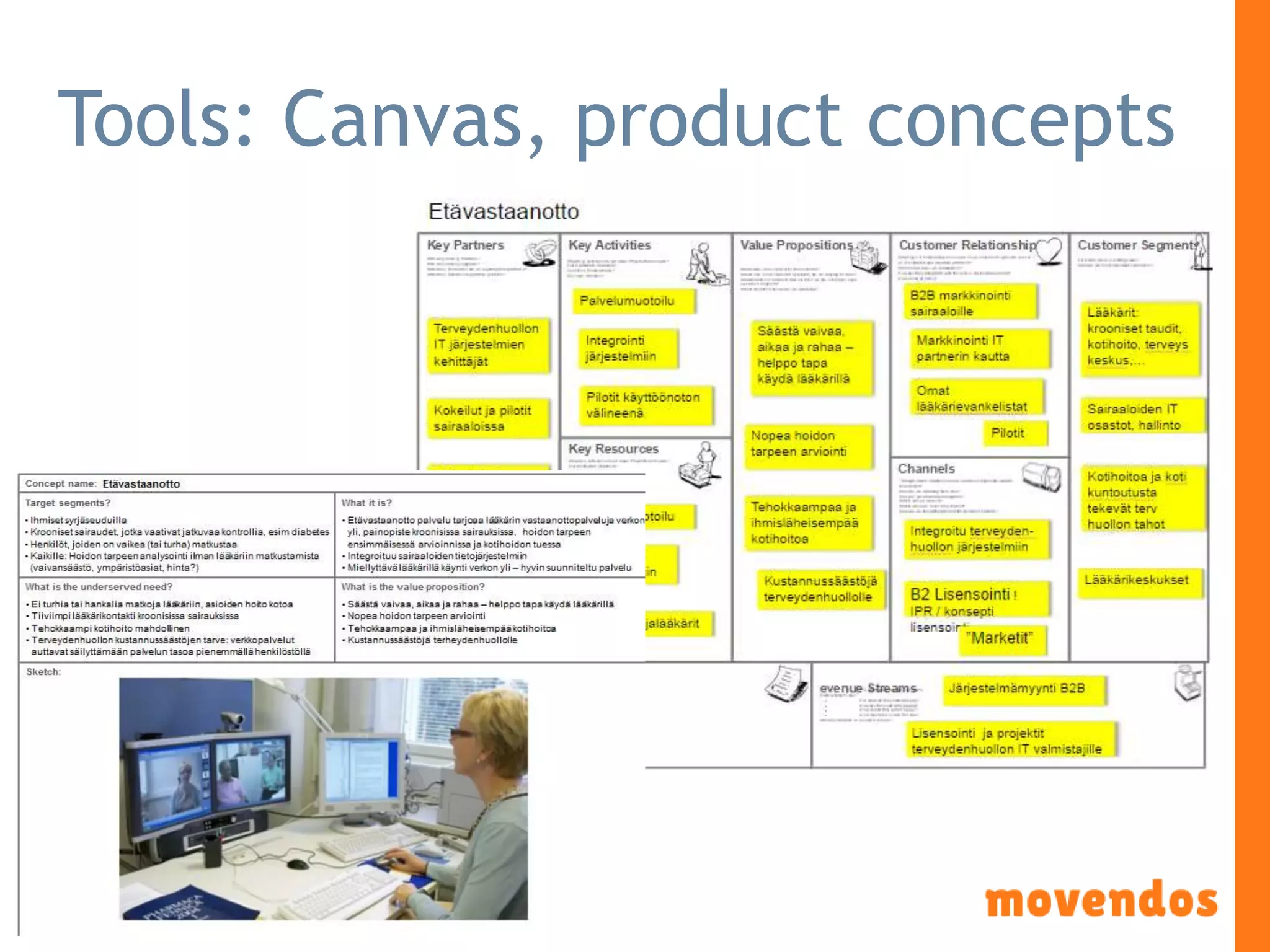 Tools: Canvas, product concepts
 