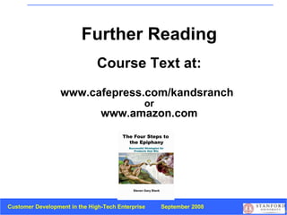 Further Reading Course Text at:   www.cafepress.com/kandsranch   or www.amazon.com 