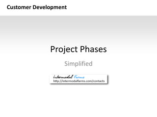 Customer Development




              Project Phases
                   Simplified
 