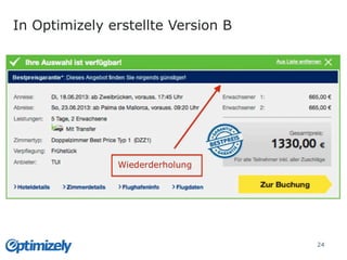 Folien
24
In Optimizely erstellte Version B
 