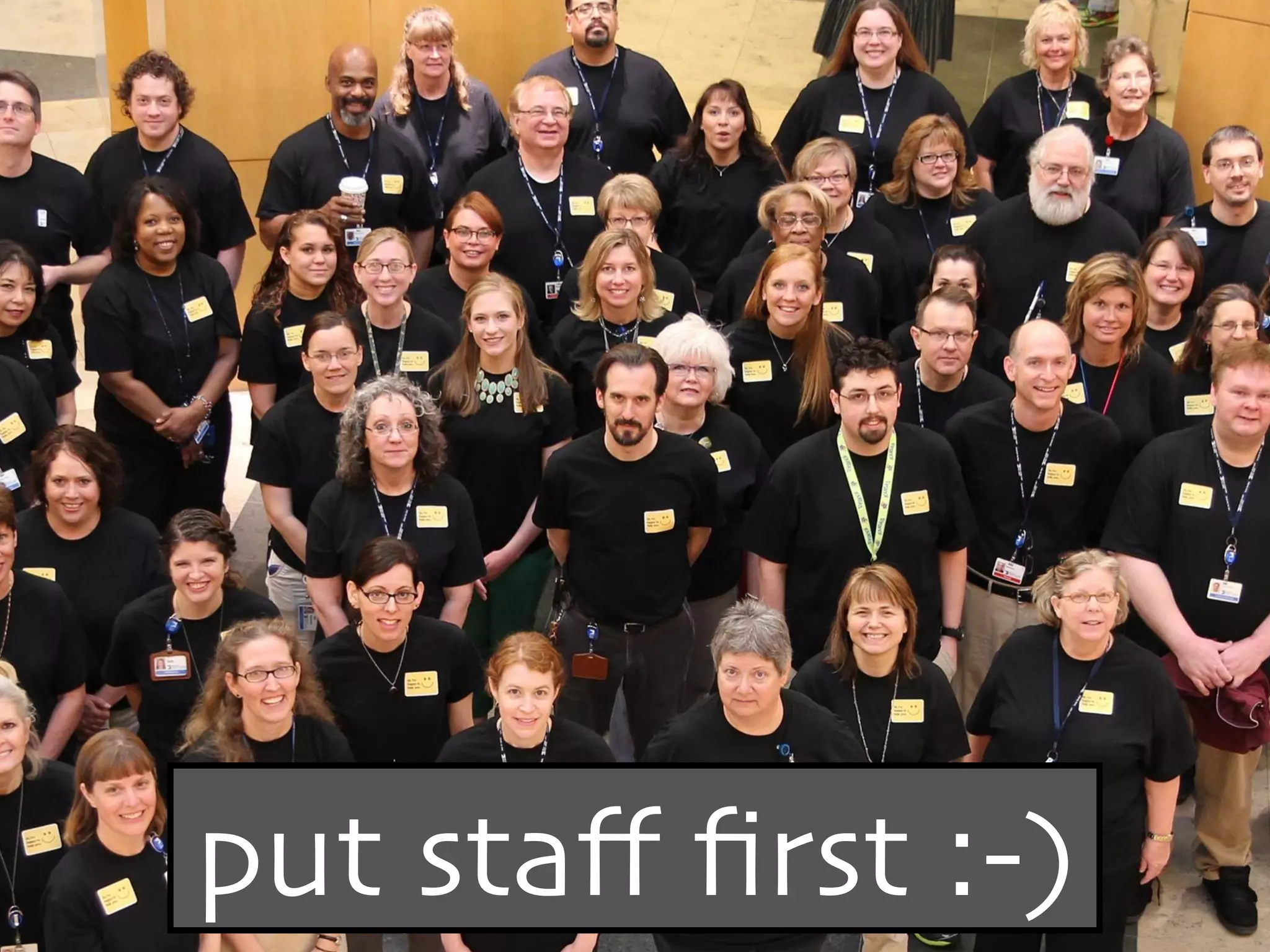 put staff first :-)