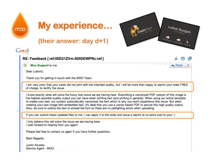 customer experience moo moo support