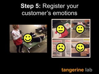 Step 5: Register your 
customer’s emotions 
tangerine lab 
 