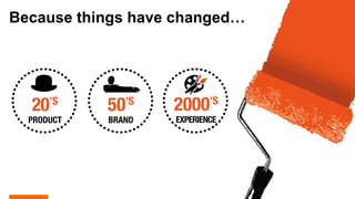 Because things have changed…
 