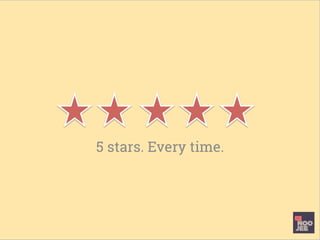 5 stars. Every time.
 