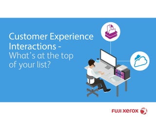Customer Experience
Interactions -
What’s at the top
of your list?
 