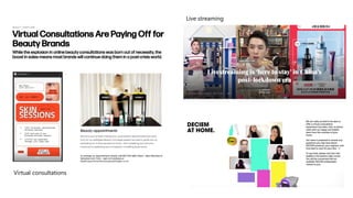 Virtual consultations
Live streaming
 