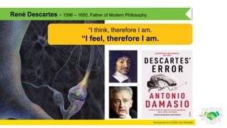 Neuroscience of CEM: Ian Rheeder
René Descartes - 1596 – 1650, Father of Modern Philosophy
“I think, therefore I am.
“I feel, therefore I am.
 