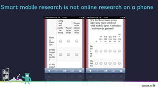 Smart mobile research is not online research on a phone
 