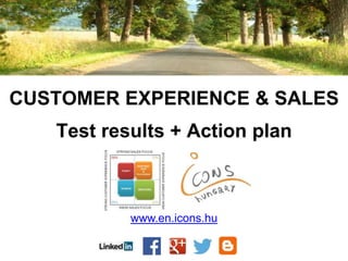CUSTOMER EXPERIENCE & SALES
Test results + Action plan
www.en.icons.hu
 