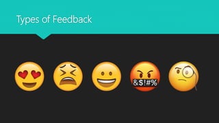 Types of Feedback
 