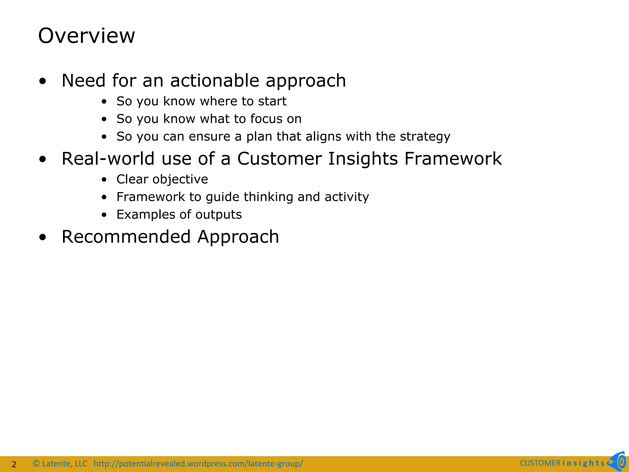 Developing a Customer Insights Strategy
