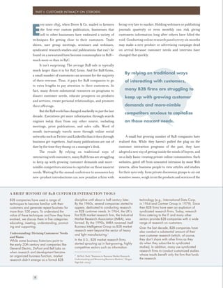 PART I: CUSTOMER INTIMACY ON STEROIDS




                E
                      ver since 1895, when Deere & Co. mailed ...