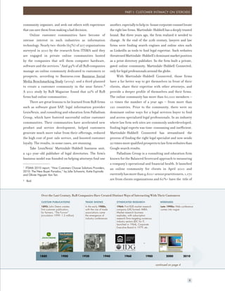 PART I: CUSTOMER INTIMACY ON STEROIDS



community organizer, and seek out others with experience                 another,...