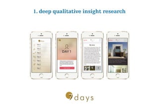 1. deep qualitative insight research
 