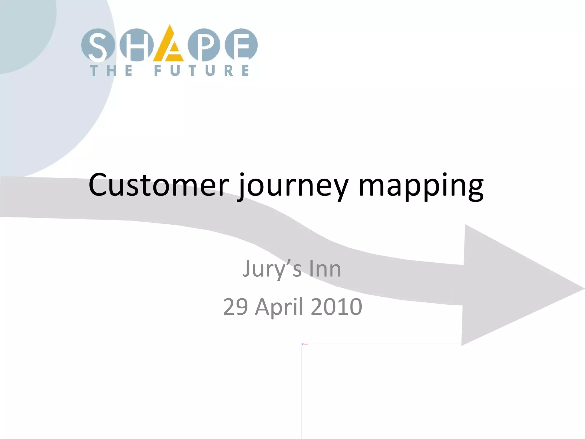 Customer journey mapping Jury’s Inn 29 April 2010 