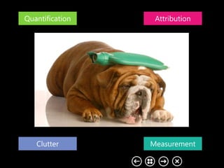 Quantification Attribution
MeasurementClutter
 