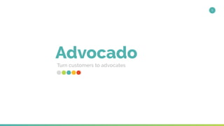 1
Advocado
Turn customers to advocates
 