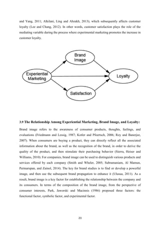 23
and Yang, 2011; Alkilani, Ling and Abzakh, 2013), which subsequently affects customer
loyalty (Lee and Chang, 2012). In...