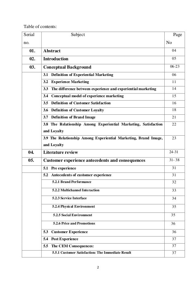 Literature review customer loyalty