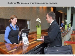 3
Customer Management organizes exchange relations.
 