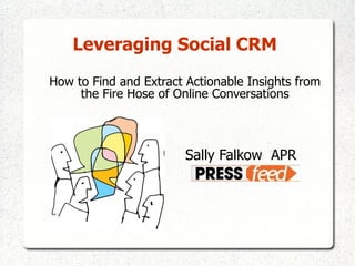 Leveraging Social CRM   ,[object Object],[object Object]