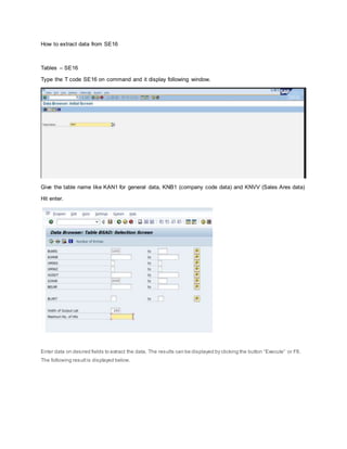 Customer master Data | DOCX