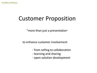 Mr Jarmo Markula
GSM +358 50 572 4871
jarmo.markula@asiakkuuskehitys.fi
www.asiakkuuskehitys.fi
Thank you for your attention!
Contact information,
 