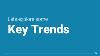 Lets explore some
Key Trends
 