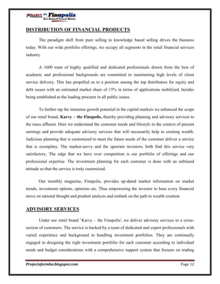 Customer perception towards mutual funds