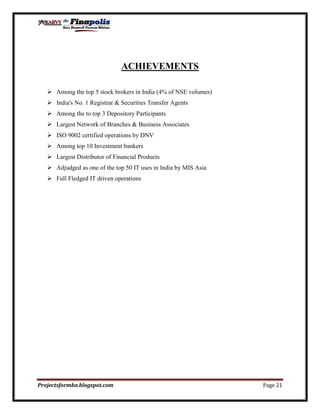 Customer perception towards mutual funds