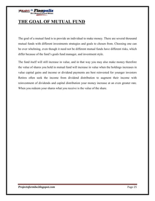 Customer perception towards mutual funds