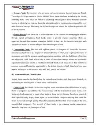Customer perception towards mutual funds