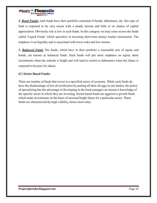 Customer perception towards mutual funds