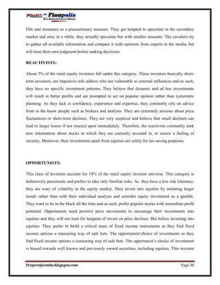 Customer perception towards mutual funds
