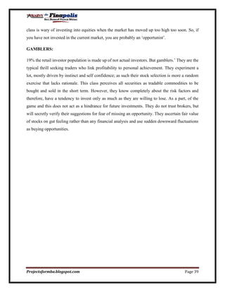 Customer perception towards mutual funds