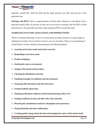 Customer perception towards mutual funds