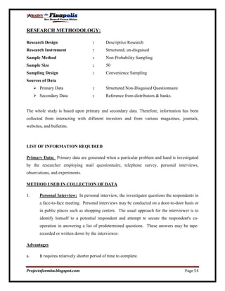 Customer perception towards mutual funds