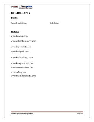 Customer perception towards mutual funds